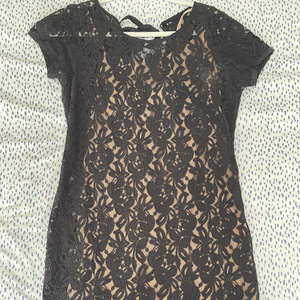 Ann Taylor Loft Black lace dress